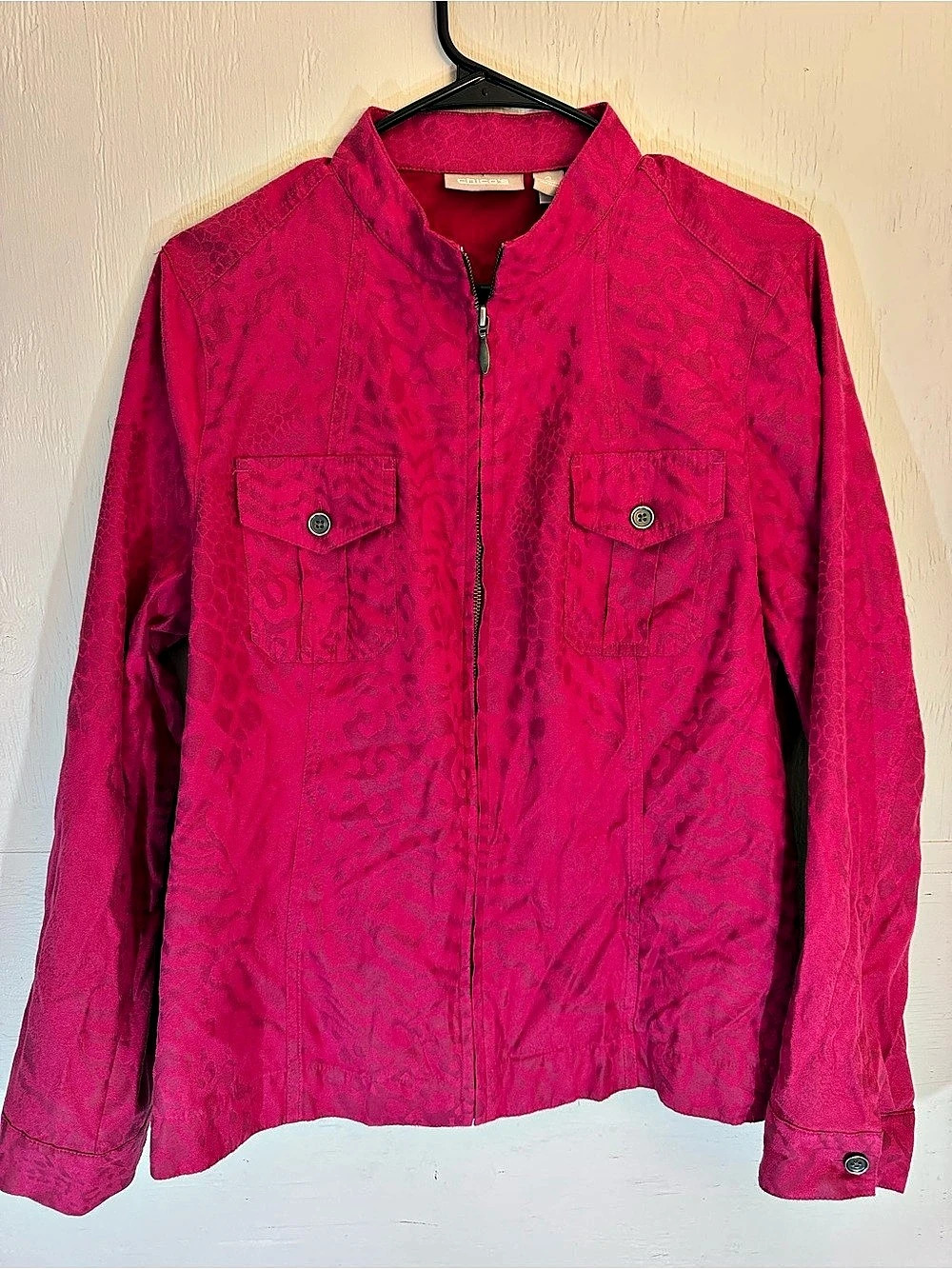 Chico's Women's Pink Utility Jacket Size 2